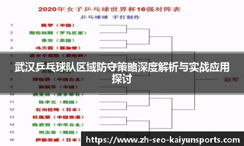 武汉乒乓球队区域防守策略深度解析与实战应用探讨